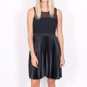 H&M Black Pleated Cocktail Party Dress Size Small